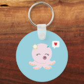 Pink Baby Octopus Sleutelhanger (Voorkant)