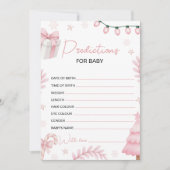 Pink Baby Predictions Card Kaart (Voorkant)