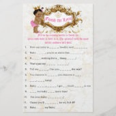 Pink Baby shower Game Flyer (Voorkant)