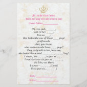 Pink Baby shower Game Flyer (Achterkant)