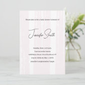PINK BABY SHOWER INVITATION briefkaart (Staand voorkant)