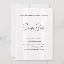 PINK BABY SHOWER INVITATION briefkaart