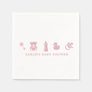 Pink Baby Shower Paper Napkin Servet