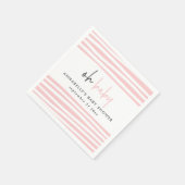 Pink baby shower typografie moderne partij servet (Hoek)