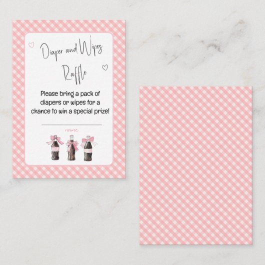 Pink Baby Soda Ready to POP Diaper or Wipes  Informatiekaartje (Voorkant / Achterkant)