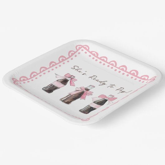Pink Baby Soda Ready to POP  Papieren Bordje (Gebogen)