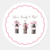 Pink Baby Soda Ready to POP Round Sticker (Voorkant)