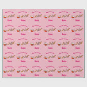 PINk Babys 1e Kerstmis Giftwrap Gepersonaliseerd Cadeaupapier (Vlak)