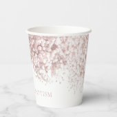 pink Baby's breath Baptism Papieren Bekers (Achterkant)