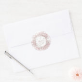 pink baby's breath Baptism Ronde Sticker (Envelop)