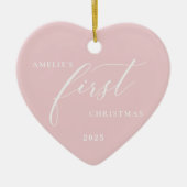 Pink Baby's First Christmas Photo Ornament (Voorkant)