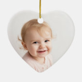 Pink Baby's First Christmas Photo Ornament (Achterkant)