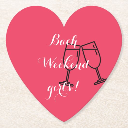 pink bachelorette  kartonnen onderzetters (Voorkant)