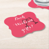 pink bachelorette kartonnen onderzetters (Gekanteld)