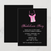 Pink Bachelorette Party Kaart (Voorkant / Achterkant)