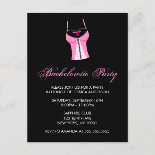 Pink Bachelorette Party Kaart