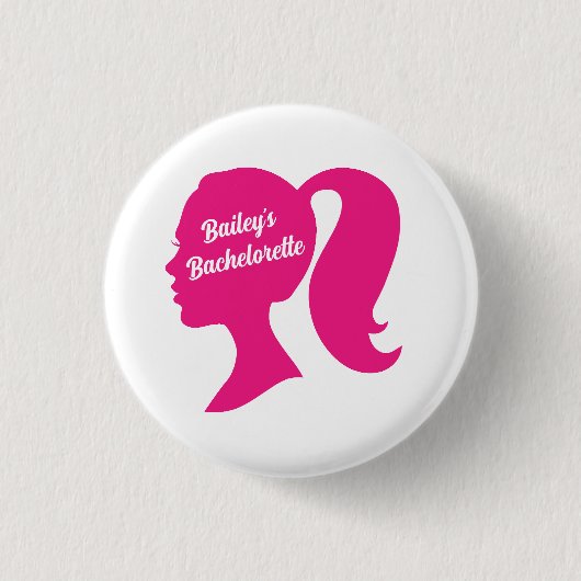 Pink Bachelorette Ronde Button 3,2 Cm (Voorkant)