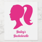 Pink Bachelorette Wijn Etiket (Enkel label)