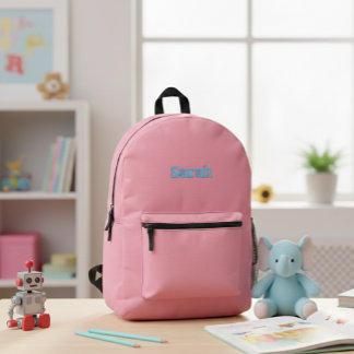 Pink Backpack for Her - Custom Name Design Bedrukte Rugzak