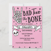 Pink Bad Two De Botten 2e Verjaardag Kaart (Voorkant)