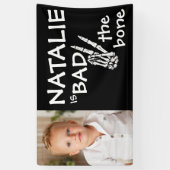 Pink Bad Two The Bone Halloween 2e verjaardag foto Spandoek (Verticaal)