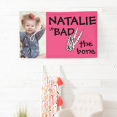 Pink Bad Two The Bone Halloween 2e verjaardag foto Spandoek (Insitu)