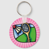 Pink Badminton Sleutelhanger (Voorkant)