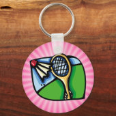 Pink Badminton Sleutelhanger (Voorkant)