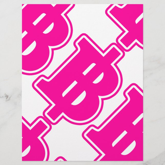 PINK BAHT SIGN ฿ Thaise ฿ (Voorkant)