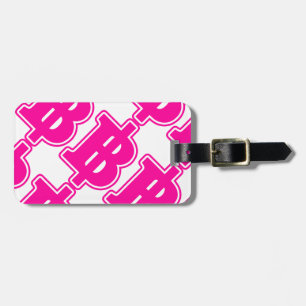 PINK BAHT SIGN ฿ Thaise ฿ Bagagelabel