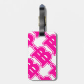 PINK BAHT SIGN ฿ Thaise ฿ Bagagelabel (Achterkant verticaal)