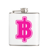 PINK BAHT SIGN ฿ Thaise ฿ Heupfles (Voorkant)