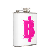 PINK BAHT SIGN ฿ Thaise ฿ Heupfles (Rechts)