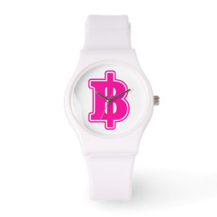 PINK BAHT SIGN ฿ Thaise ฿ Horloge