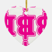 PINK BAHT SIGN ฿ Thaise ฿ Keramisch Ornament (Voorkant)
