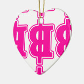 PINK BAHT SIGN ฿ Thaise ฿ Keramisch Ornament (Links)