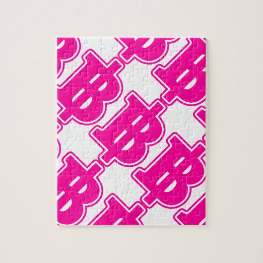 PINK BAHT SIGN ฿ Thaise ฿ Legpuzzel (Verticaal)