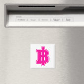 PINK BAHT SIGN ฿ Thaise ฿ Magneet (Insitu (Vaatwasser))