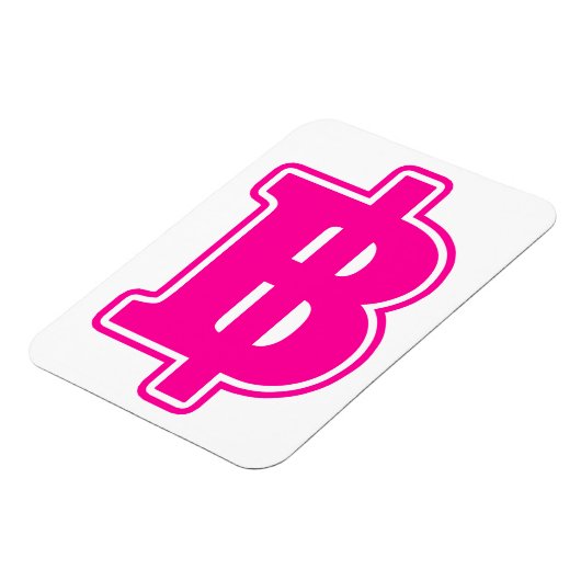 PINK BAHT SIGN ฿ Thaise ฿ Magneet (Linkerzijde)