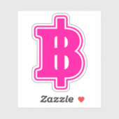 PINK BAHT SIGN ฿ Thaise ฿ Sticker (Vel)