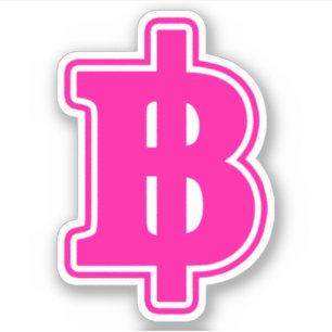 PINK BAHT SIGN ฿ Thaise ฿ Sticker