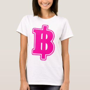 PINK BAHT SIGN ฿ Thaise ฿ T-shirt