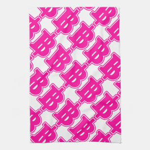 PINK BAHT SIGN ฿ Thaise ฿ Theedoek