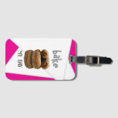 Pink Bake My Day Bagagelabel (Voorkant (horizontaal))