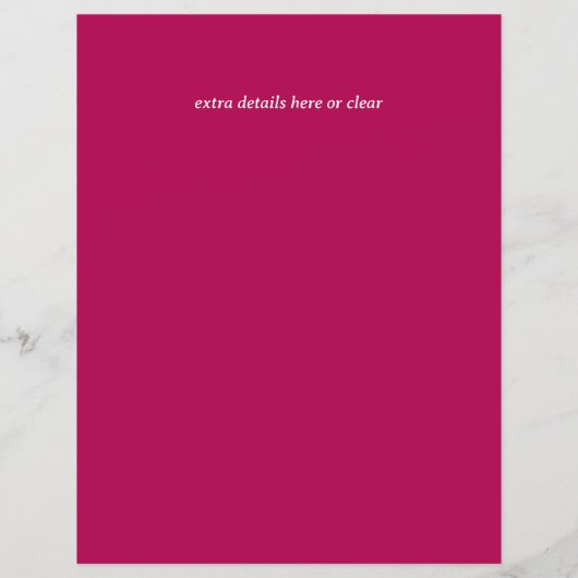 Pink Bake Sale Uitnodiging Flyer (Achterkant)