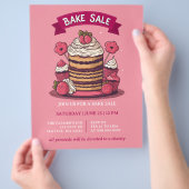 Pink Bake Sale Uitnodiging Flyer (Hand)
