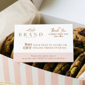 Pink Baker Thank You Promo Code Pastry Bakery Logo Kortingskaartje