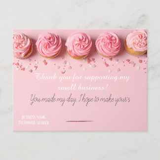 Pink BAKERS Thank you Card  Briefkaart
