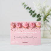 Pink BAKERS Thank you Card  Briefkaart (Staand voorkant)