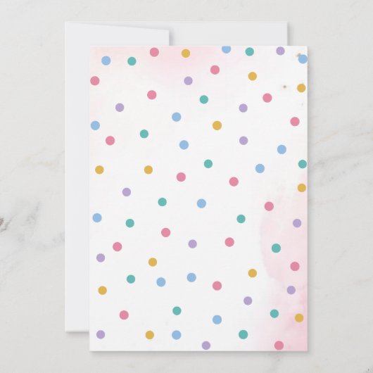 Pink Baking Girl Chef Cake Birthday Kaart (Achterkant)